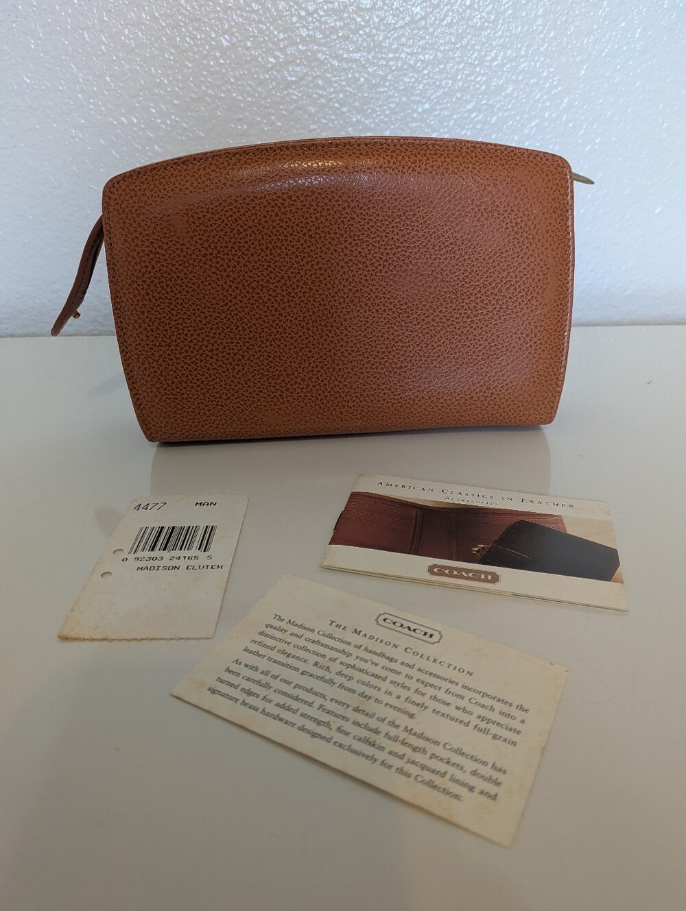 "Vintage Coach Madison Clutch 4477 Made in Italy – Original Tags & Literature